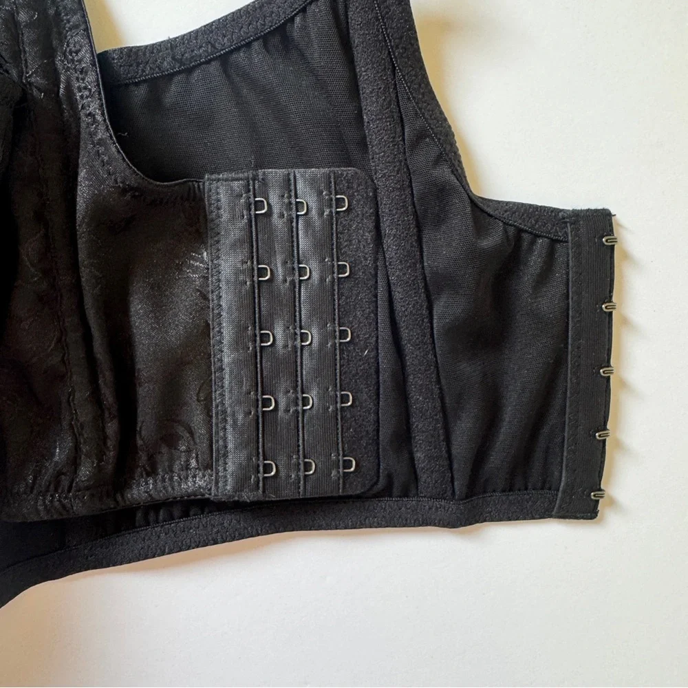 Urban Outfitters Out From Under Devon Satin Corset Black Bra Top Sz L - Picture 9 of 14